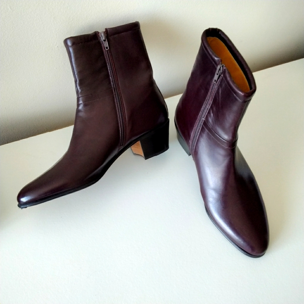 MASTROIANNI DRESS BOOTS, BRAND NEW, BURGENDY